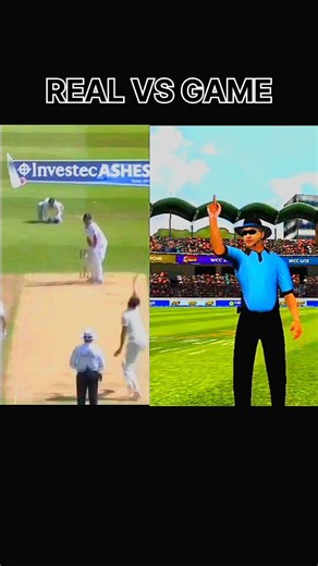 Real versus Game cricket 🏏| #shorts #cricket #game