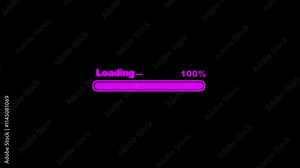 Please wait black and white loading bar animation. Volume scale visualization outline 2D cartoon 4K video downloader motion graphic. Level status. Purple liquid filling indicator waiting animated gif