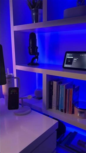 The Coolest LED Desk Set Up #desksetup #cozydesksetup