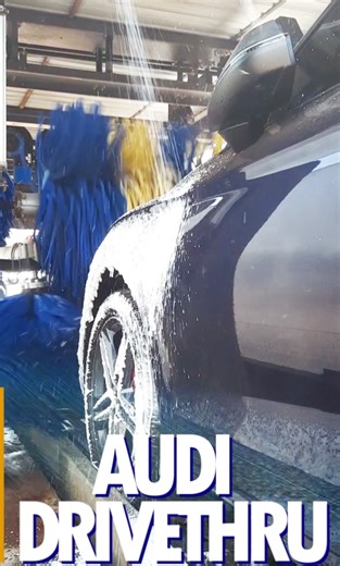 AUDI DRIVE-THRU WASH EXPERIENCE AT THE GRANDWASH! 😍 Watch this stunning Audi glide effortlessly through our state-of-the-art drive-thru wash, emerging SPOTLESS and showroom-ready in under 5 minutes – high-pressure jets, foaming suds, and precision brushes tackling every inch from grille to tailpipe, wheels to roof, blasting away Nairobi dust, mud, and urban grime for that premium Quattro shine! [1][2] No downtime, no hassle – just pull in, relax, and pull out transformed, with eco-friendly soap