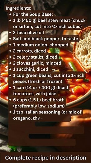 Beef and Vegetable Soup with Orzo Recipe by What Shall I Cook