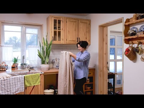 Endless winter days in a tiny country house. Creating coziness. Sewing and home cooking