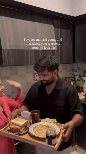 FajrShariq on Instagram: "When you average morning looks like this ❤️🧿 . . . . . . . {morning routine, couple routine, couple videos, cute couple reel, morning couple routine, married life, young married life, couple, love life, cute, pookie, breakfast, daily routine as a couple, trending, viral} . . . . . . . . . #viral #trending #explorepage #lifestyle #instadaily #viralreel #fyp #trendingnow #igreels #couple #cutecouple #dailyroutine #coupleroutine #morningroutine #morning #breakfast 