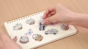 CNhoqc Watercolor Plant Stickers Rolls - 1000 Pcs Natural Plant Waterproof Vinyl Reusable Laptop Stickers Coloring Book Scrapbook Water Bottle Page Activity Pad Birthday Party Favors Gift Skateboard