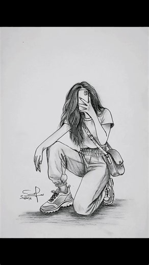 Girl Selfie Pencil Sketch | Beautiful Realistic Drawing #shorts #girlsketch #realisticdrawing #art