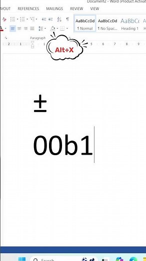 Type Plus Minus (±) Symbol in Word | Keyboard Shortcut in MS Word