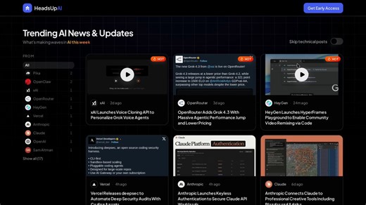 Programmatically created this HeadsUpAI demo with @ctatedev's 🐐 webreelWent to https://t.co/lT9te3fcBQ a while back, remembered seeing webreel in his portfolio. Cursor arrows, keystroke overlays, JSON config. Exactly what I neededThis demo is simple but webreel will really shine for longer walkthroughs I think. Multi-step flows across pages where manual recording gets painfulClaude Code + webreel + hyperframes = ❤️This is going to be my stack for demos, showcases, changelogs going forward