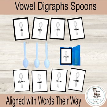 Vowel Digraph Spoons Game, Within Word Pattern, Word Study Centers