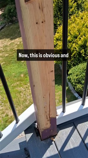 Don't notch posts . But we all knew that. #deckbuilding #deck #construction #buildingcode #deckrepair | Schultheiss Exterior