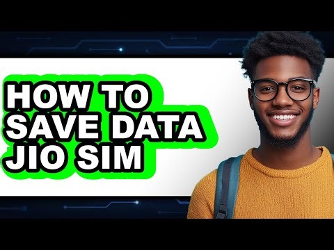 How to Save Data Jio Sim - Step by Step