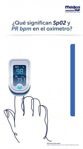Significado de Sp01 y PR bpm en el oxímetro.