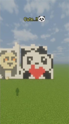 Panda Minecraft Pixel Art Cute #shorts #minecraft 🐼