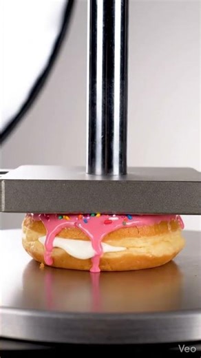 “🍩 Donut Crush ASMR – #ASMR#SatisfyingSounds#DonutASMR#HydraulicPress #shorts #trending #banku