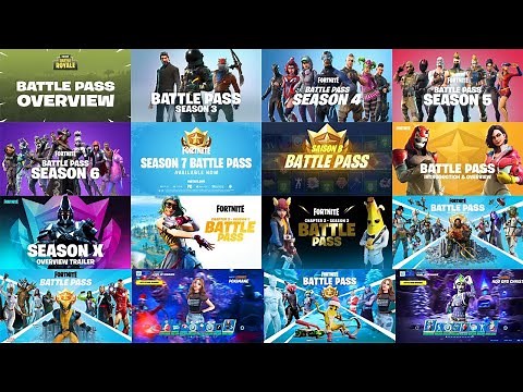 EVOLUCION DEL PASE DE BATALLA | CAPITULO 1 AL 3 | FORTNITE BATTLE ROYALE