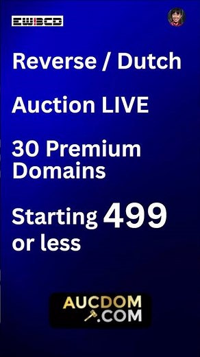 Domain Auction | 30 Premium Domains Starting at 499 #live #online