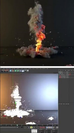 Cinema 4D Fire Effect | C4D Tutorial #tutorial #cinema4d