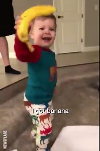 This little lad was ecstatic after receiving a banana for Christmas! 😂🍌 | LADbible