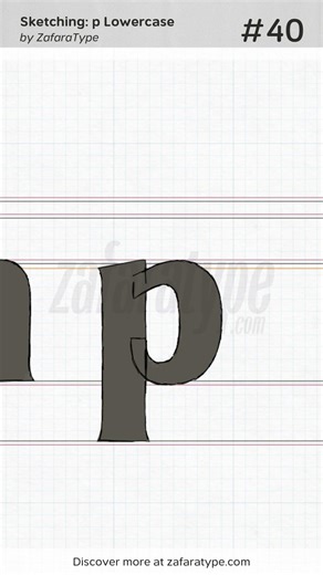 From Sketching to Digitizing: Designing the 'p' for Feldora Font #Shorts #Font #FontLab #Typography