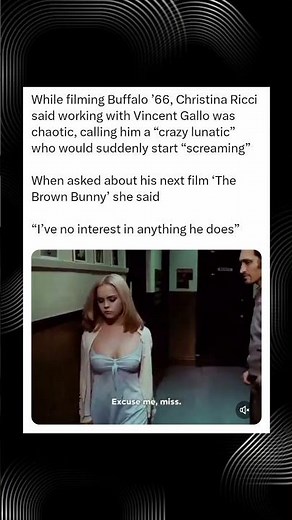 Christina Ricci Calls Working with Vincent Gallo on Buffalo ’66 “Chaotic”