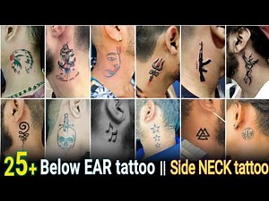 26 Below EAR tattoos | Side NECK tattoo designs | Behind the EAR tattoo ideas | Neck tattoos for Men