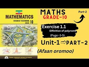 maths grade 10 unit 1(part-2)||#afaanoromoo