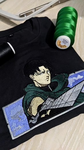 levi ackerman embroidery t-shirt #leviackerman #levitshirt #attackontitan #animemerch #animetshirt #anime #Levi | Takami