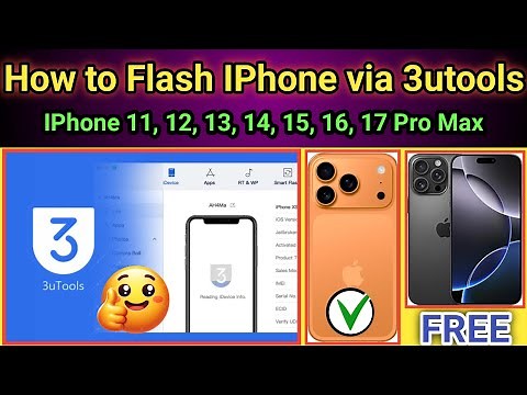 How to flash Iphone 11, 12, 13, 14, 15, 16, 17 Pro for removing unavailable mode by 3utools Free |