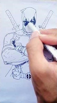 ​How to Draw Deadpool Easy​#Deadpool #MarvelArt #DrawingTutorial