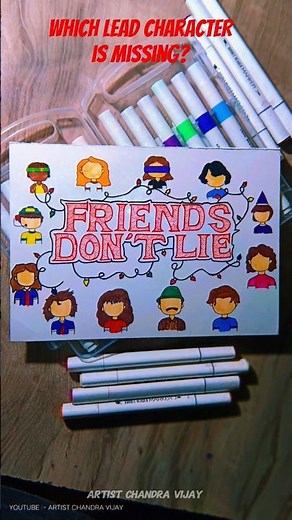 Stranger Things Drawing ✨🤯 Friends Don't Lie 🤥 #strangerthings #strangerthings5 #art #trending