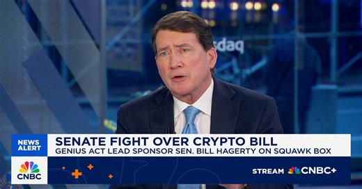 Sen. Bill Hagerty on Genius Act: Establishes regulatory framework to issue stablecoins in America