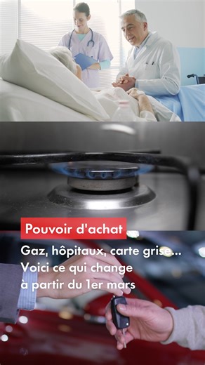 Frais d’hospitalisation, carte grise, prix du gaz… Voici tout ce qui change à partir de ce dimanche 1er mars ! #gaz #hopital #santé #voiture #argent [Adobe, Canva] | CNEWS