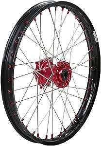 Complete Front Wheel Rim 21"X1.60 Red Hub Compatible with Honda CR125 CR250 CRF250R CRF450 02-07