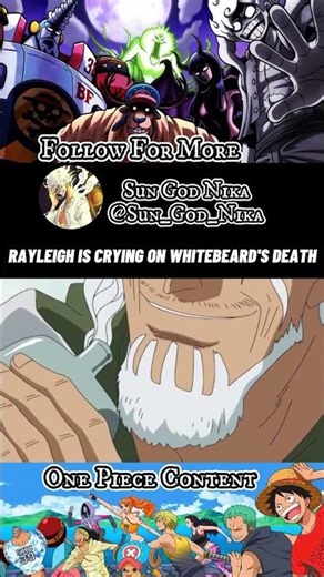 Rayleigh is Crying on Whitebeard's death 🔥 #onepiece #anime