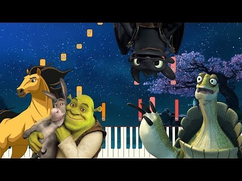 5 Beautiful Themes from DreamWorks Animation | Piano Tutorial (Synthesia)