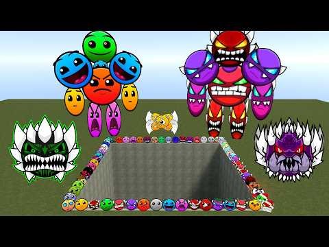 Lobotomy Dash Nextbots And Geometry Dash Chase me in FALL into HOLE | Garry's Mod
