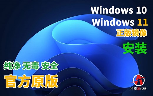 最新2022安装Windows10和11纯净系统的方法，官方原版镜像，干净清爽无病毒丨科技源代码