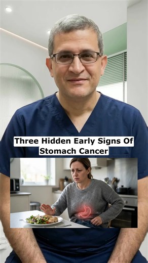 Three Hidden Early Signs Of Stomach Cancer #StomachCancer #EarlySigns #HealthAwareness #GastricHealth #cancerprevention