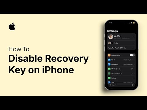 How to Disable Recovery Key on iPhone
