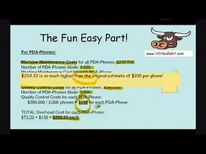 Activity Based Costing example Part 4 of 8, tutorial lesson review accounting