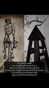 The Judas Cradle was a medieval torture device...🤔📲 #JudasCradle #MedievalTorture #DarkHistory #CruelInventions #PainAndPunishment #HistoryUnmasked | Ancient Theories Nerd
