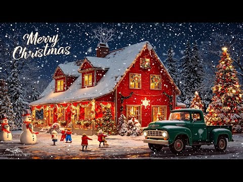 Beautiful Snowy Christmas Ambience 🎁 Top Christmas Songs of All Time, Peaceful Christmas Piano Music