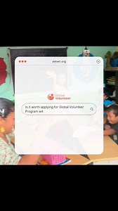 🌍 Thinking about applying for Global Volunteer Program with AIESEC but not sure if it’s worth it? Here’s the truth 👇 ✅ It’s a game-changer if you’re looking for growth, challenge, global exposure, and impact. ⚠️ Not for you if you’re just chasing a title or aren’t ready to step out of your comfort zone. At the end of the day, it’s not just about volunteering — it’s about becoming more you in a totally new way. 💫 So… is it worth it? Only you can answer that. But if you’re ready for the ride, w