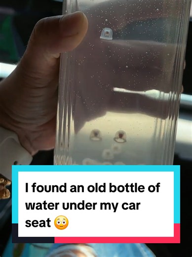 I found an old bottle of water under my car seat 😳 #mould | car seat