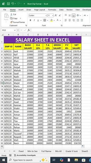 Make Professional Salary Sheet in Excel | Easy Method 2026