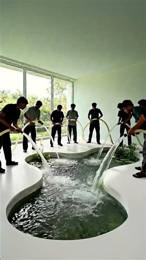 THIS INDOOR KOI POND FLOOR IS UNREAL 😱🐟 Luxury Nature Epoxy Floor Transformation