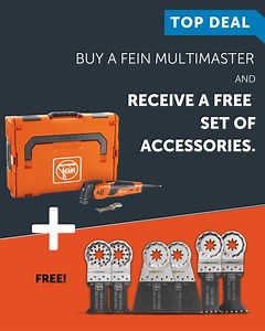 2.1K views · 13 reactions | We've got you covered. Pick up the FEIN corded Multimaster and we'll throw in a FREE Best of E-Cut accessory set to get you started right. For full details on all our promotions, visit our website. | Fein | Facebook