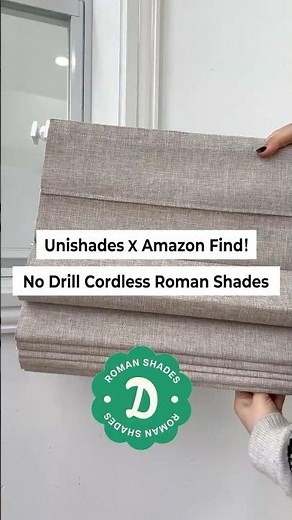 No Drill Cordless Roman Shades