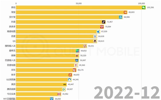 中国移动互联网 TOP20APP 发展史