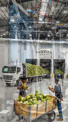How Coconut Water Is Made in American Factories | Tree to Bottle Process