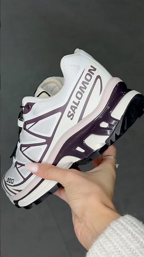 A closer look at the Salomon XT-6 White Vanilla Plum! 🔥 #viral #shoes #sneakers #fashion #trending